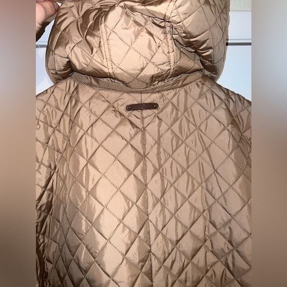 $290 NWT Lauren Ralph Lauren Women's Camel Brown Hooded Quilted Coat Plus Sz 3X - Picture 5 of 12